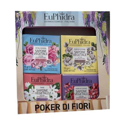 Euphidra  Cofanetto poker di fiori - sapone vegetale